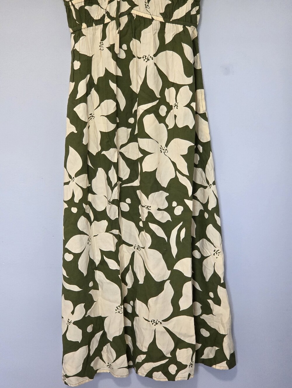 NEW ​Patrons of Peace Floral V Neck Corset Style Ruffle Maxi Dress Sz S 🌿 - Picture 7 of 16